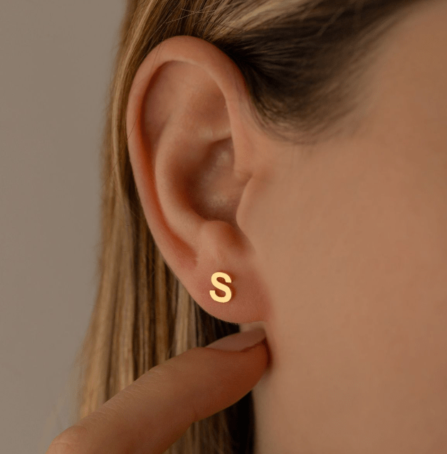 Custom Letter Stud Earring