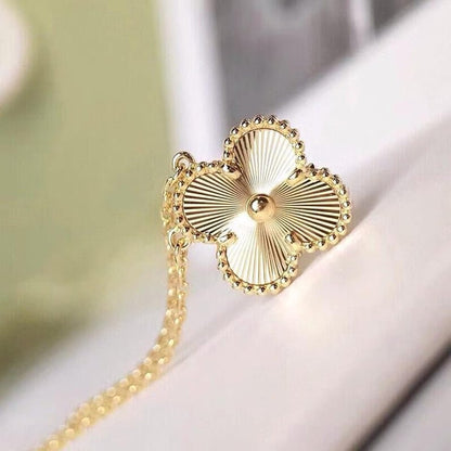 Four-Leaf Clover Gold Pendant Necklace