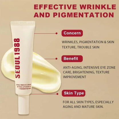 SEOUL 1988 Eye Cream – Retinal Liposome 4% + Fermented Bean | Anti-Wrinkle & Brightening Eye Care
