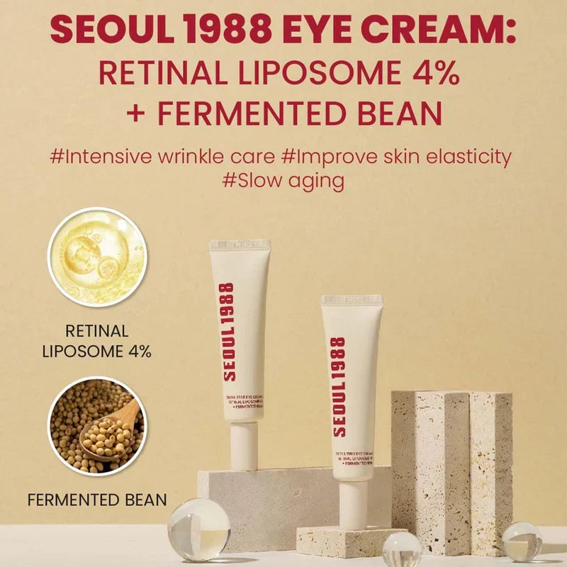 SEOUL 1988 Eye Cream – Retinal Liposome 4% + Fermented Bean | Anti-Wrinkle & Brightening Eye Care