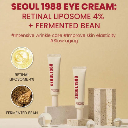SEOUL 1988 Eye Cream – Retinal Liposome 4% + Fermented Bean | Anti-Wrinkle & Brightening Eye Care
